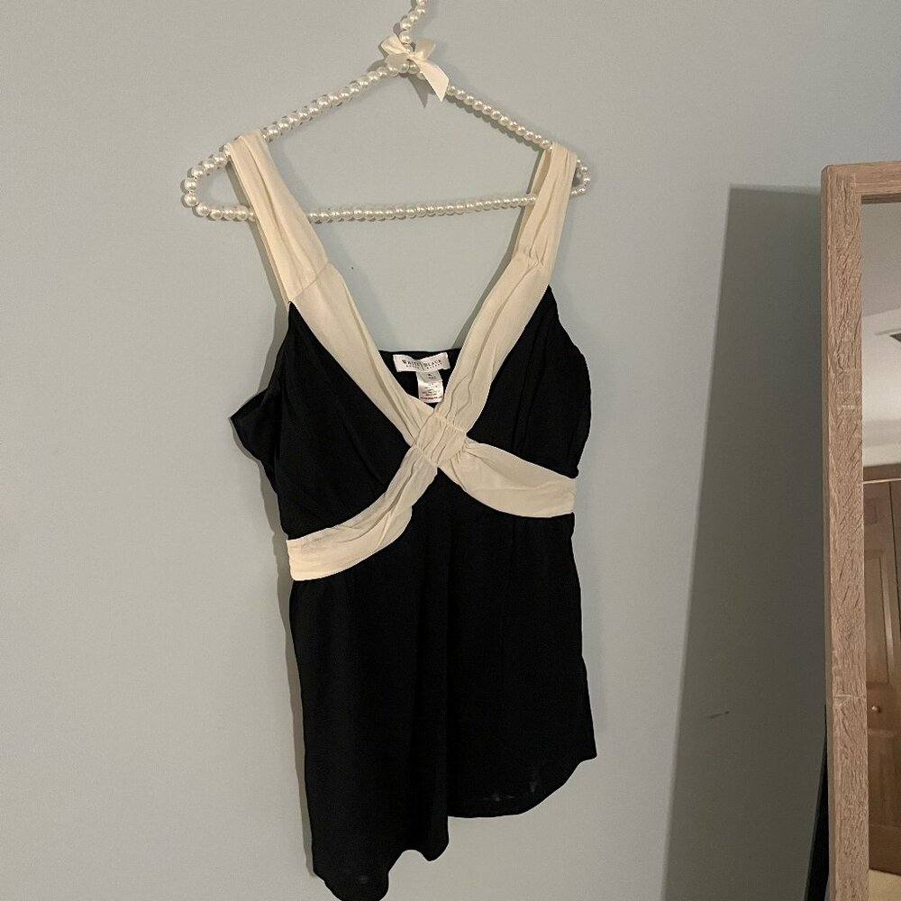 White and Black Cami